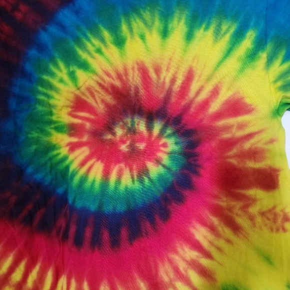 Colortone Rainbow swirl short sleeve tie dye shirt Size Adult M - Picture 10 of 11